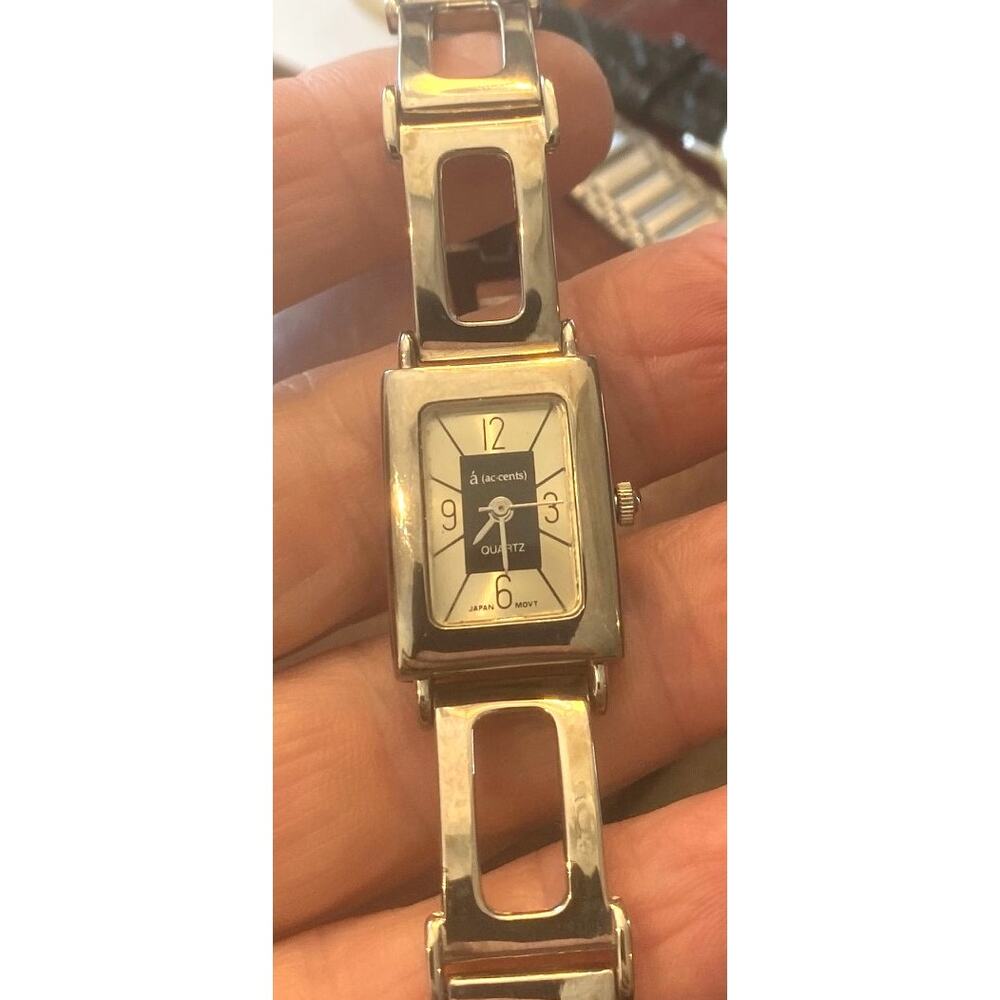 Women's Silver Tone 18mm Accents Watch, Bracelet Band